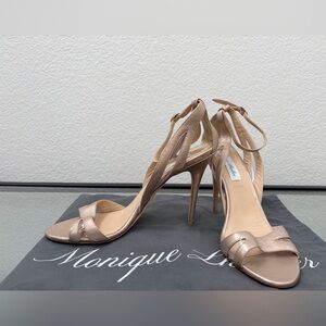 Monique Lhuillier Gold Heels